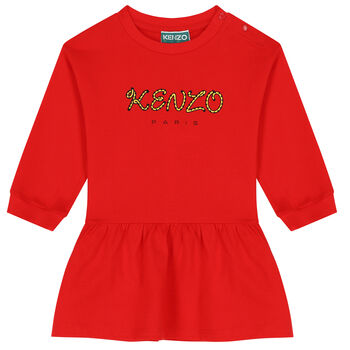 Younger Girls Red Logo Dress